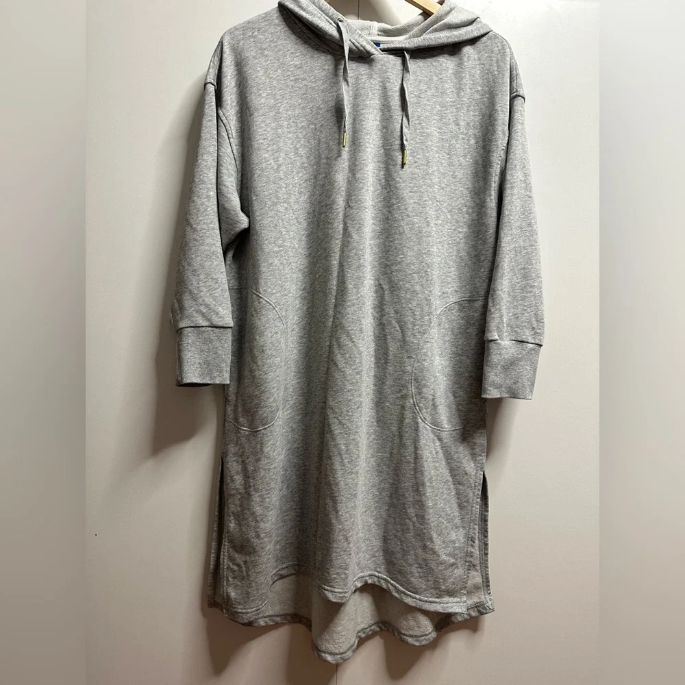Light Gray Hooded Dress - Picture 2 of 5